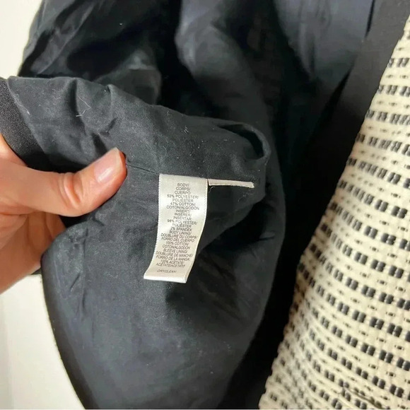 Loft Open Front Black and Ivory Blazer - Picture 3 of 5